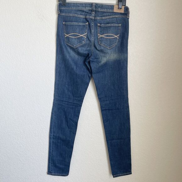 Abercrombie & Fitch Jeans Womens Size 4/27 Dark Wash Skinny Embellished Spring - Picture 8 of 11